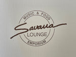 Vintage Menu SAVANA LOUNGE Music & Food Emporium Restaurant Mystery Location