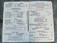 1968 VICTOR HUGO Restaurant Vintage Dinner Menu Bob & Jean White Long Beach ?