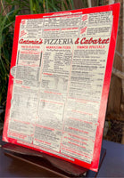 1980's Vintage GIANT Menu ANTONIO'S PIZZERIA & CABARET Avalon Catalina Island CA