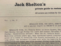 1968 Jack Shelton Restaurant Review MEDALLION ROOM Rue Lepic SEAR'S Perino's