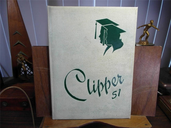 1951 Columbiana High School Ohio Original Yearbook Annual The Clipper