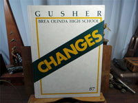 1987 BREA OLINDA HIGH SCHOOL CA Original UNMARKED YEARBOOK Annual The Gusher