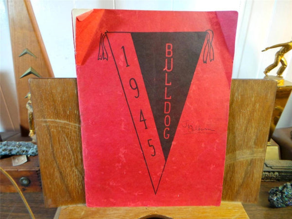 1945 ALGONA HIGH SCHOOL Iowa Original YEARBOOK Annual Bulldog