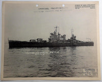 1943 USS PHILADELPHIA CL-41 Naval Intelligence RESTRICTED PHOTO Navy CRUISER