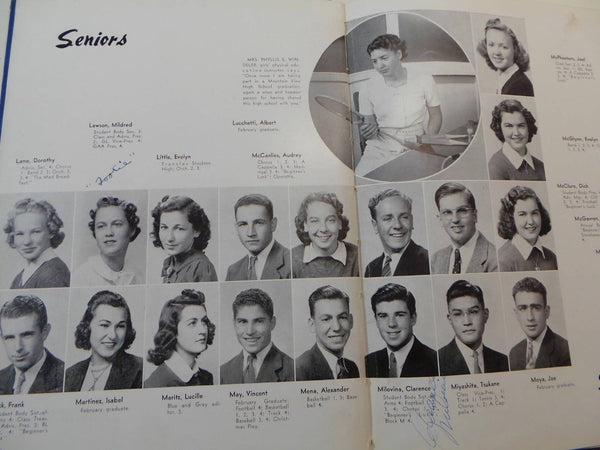 1939 MOUNTAIN VIEW UNION HIGH SCHOOL California Original YEARBOOK Blue and Gray