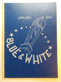 1943 Jan. HOPE HIGH SCHOOL Providence Rhode Island Original YEARBOOK Blue White
