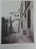 Antique 1860 JERUSALEM ECCE HOMO ARCH Photogravure Print HOLY LAND Israel