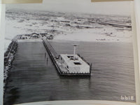Vintage U.S. Naval Base PORT HUENEME Ca. OFFICIAL Aerial Photo Navy Beach PIER