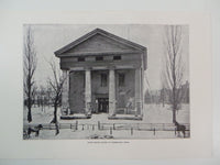1895 First COURTHOUSE Mansfield Ohio Blockhouse Public Square Photograph