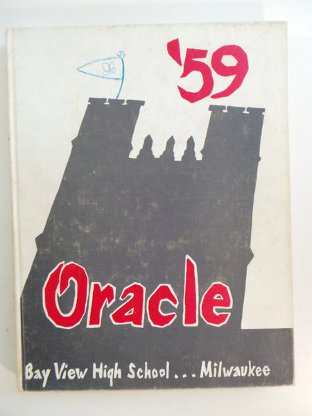 1959 Bay View High School Milwaukee Wisconsin Original YEARBOOK Annual Oracle