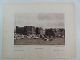 1925 MSCHATTA PALACE RUINS Jordan Qasr Mshatta Architecture Photogravure Print