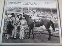 Vintage 1957 PETER K. Winner's Circle Horse Racing ARLINGTON PARK Photograph