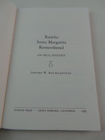 1996 RANCHO SANTA MARGARITA Remembered California Illustrated HISTORY GENEALOGY