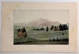 1898 ELECTRIC PEAK Yellowstone National Park Montana Color Photograph Print