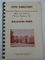 1974 BALDWIN PARK California Civic City Directory ODD FELLOWSHIP Rebekah Order