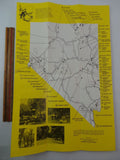 Vintage 1970 Folding NEVADA CAMPING Guide Color Brochure Map Parks Campgrounds