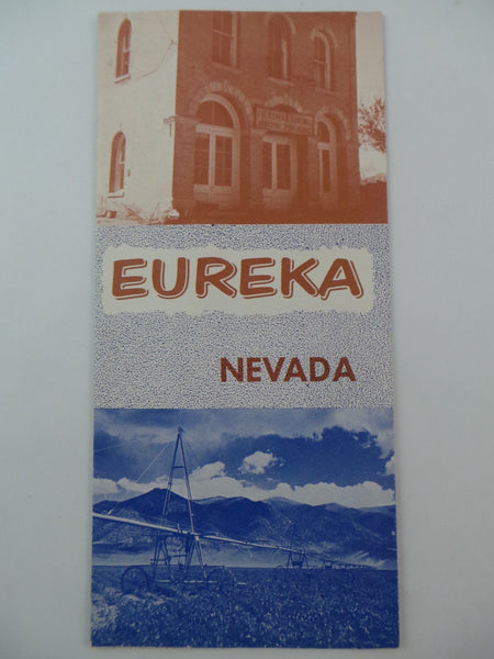 Vintage 1960s EUREKA COUNTY NEVADA Folding Color Brochure Beowawe Mining History