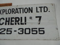 Vintage FLEET EXPLORATION LTD Chino Soquel Oil Field ABACHERLI #7 Metal Sign