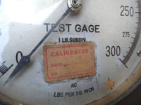 Vintage CROSBY TEST GAUGE 300 PSI 1 Lb. Subdivision Heavy Steampunk 7 inches