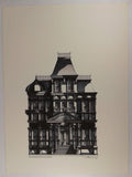 1989 Huge BALFOUR ESTATE VICTORIAN HOUSE San Francisco Hand Colored Black Cat