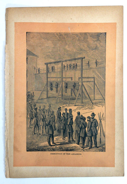 1890 SECRET SERVICE Civil War EXECUTION Of Lincoln's ASSASINS Engraving Print