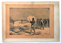 1890 SECRET SERVICE Civil War Gen. Baker DEATH Of A REBEL SPY Engraving