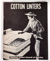 Vintage 1960 COTTON LINTERS David Hull National Cotton Council Felting Chemical
