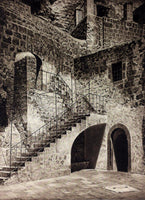 1925 MAR SABA STAIRS CORNER Photogravure Architecture Art Print