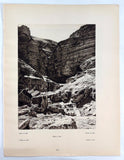 1925 WADI EN-NAR Kidron Valley Cliffs Rocks Photogravure Art Print