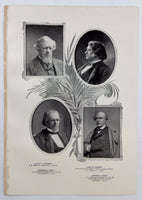 1895 Allen G. Thurman Charles Sumner Benjamin F. Wade Salmon P. Chase Print