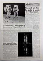 Vintage 1969 ROCKWELL NEWS Space Division In-House Newsletter APOLLO 12 Launch