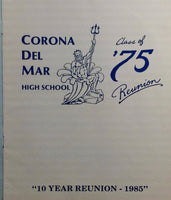 1975 1985 Corona Del Mar High School REUNION YEARBOOK Annual 10 Years Later