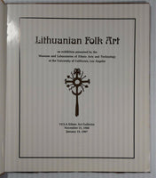 1967 Lithuanian Folk Art UCLA Exhibit Ethnic Art Wood Carving Cross Textile Eggs