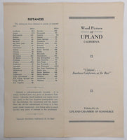 Vintage 1951 Upland California City With No Parking Meters 2 Brochures Statistic