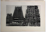 1912 Madurai Golden Lily Tank Temple Gopuram India Photogravure Photograph