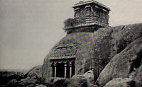 1912 Mahabalipuram Rock Temple Mahishasuramardini Mandapa India Photogravure