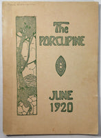 June 1920 Reedley High School Reedley California Original Yearbook Porcupine