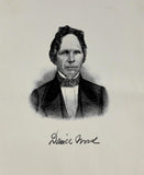 1888 Engraving Daniel Wood Portrait Essex County Boxford Ma. History Genealogy