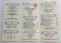 1969 Original Breakfast Menu Cafe Universal Sheraton Hotel Universal City Calif.