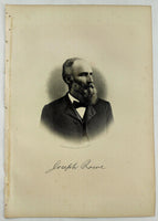 1888 Engraving Captain Joseph Rowe Essex County Gloucester Ma. History Genealogy