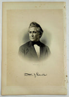1888 Engraving Thomas J. Clark Essex County Salisbury Ma. History Genealogy