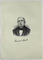 1888 Engraving Edmund Morrill Essex County Salisbury Ma History Genealogy