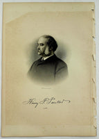 1888 Engraving Colonel Henry G. Parker Essex Swampscott Ma. History Genealogy