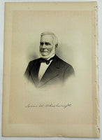 1888 Engraving Isaac Watts Wheelwright Essex Newburyport Ma. History Genealogy