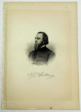1888 Engraving Samuel Jones Spalding Essex Newburyport Ma. History Genealogy