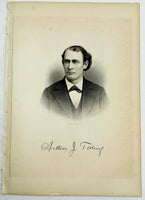 1888 Engraving Rev. Arthur J. Teeling Essex Newburyport Ma. History Genealogy