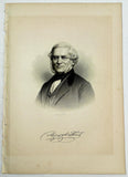 1888 Engraving Hon. Micajah Lunt Essex County Newburyport Ma. History Genealogy