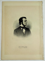 1888 Engraving Rev. Benjamin F. Hosford Essex Haverhill Ma. History Genealogy