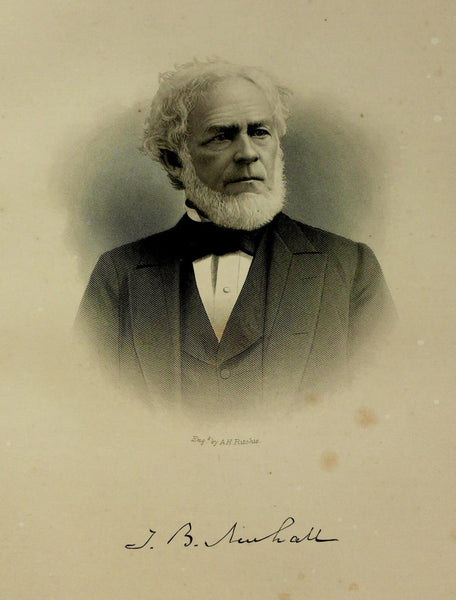 1888 Engraving Thomas Bancroft Newhall Essex County Ma. Genealogy History