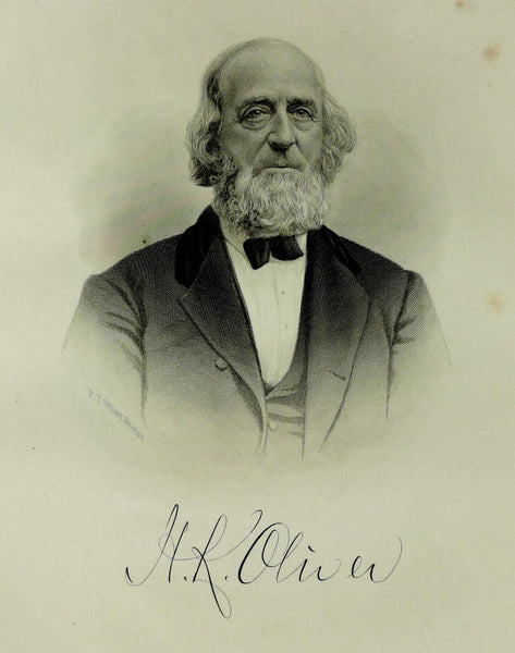 1888 Engraving Henry Kemble Oliver Essex County Salem Ma. Genealogy History